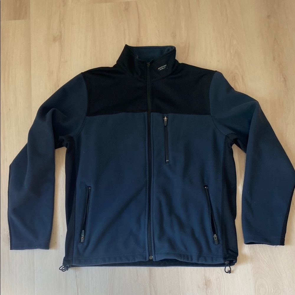 Eddie Bauer Performance Jacket Black and Blue Fleece